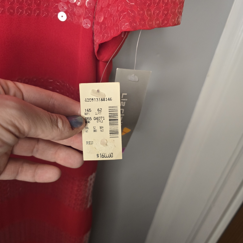Liz Claiborne Red Sequin Mini Dress - Picture 6 of 10